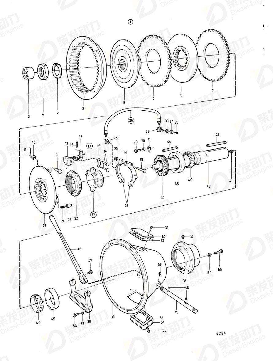 VOLVO Pressure plate 827628 Drawing VOLVO Pressure plate 827628 Drawing